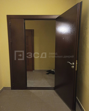 Дверь с двумя контурами уплотнения и отделкой порошок - фото